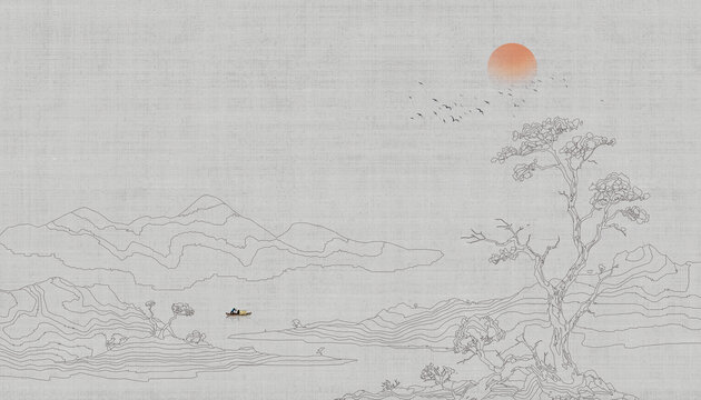 水墨山水畫