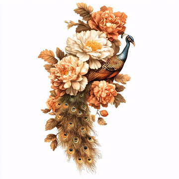 孔雀花卉