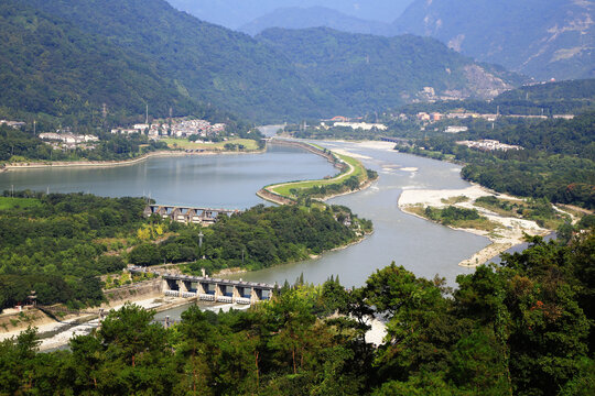 都江堰水利工程全景
