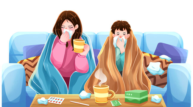 秋冬降溫流行感冒發(fā)燒的人元素