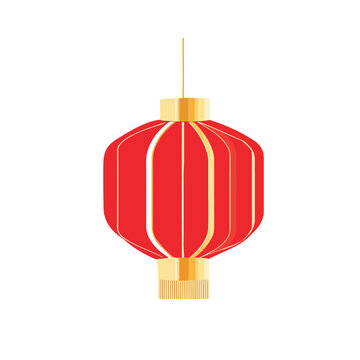 燈籠新年春節(jié)扁平插畫(huà)活動(dòng)元素
