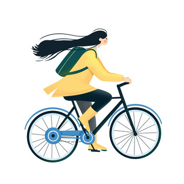 騎自行車(chē)的女孩
