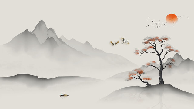 水墨山水畫