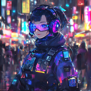 賽博朋克裝飾畫