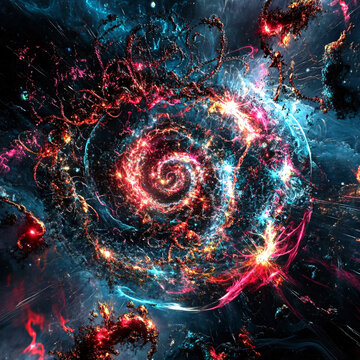 炫彩螺旋漩渦星空