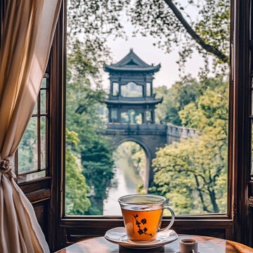 茶吧窗外風(fēng)景