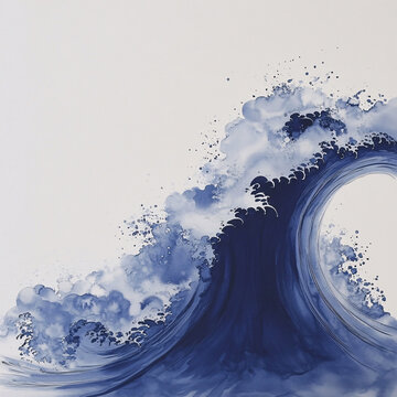 藍色浪花背景