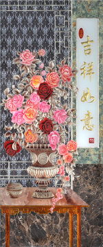 吉祥如意復(fù)古背景
