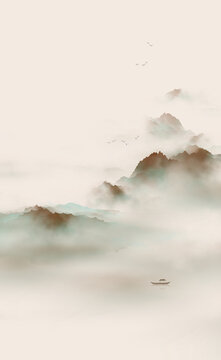 極簡禪意山水畫