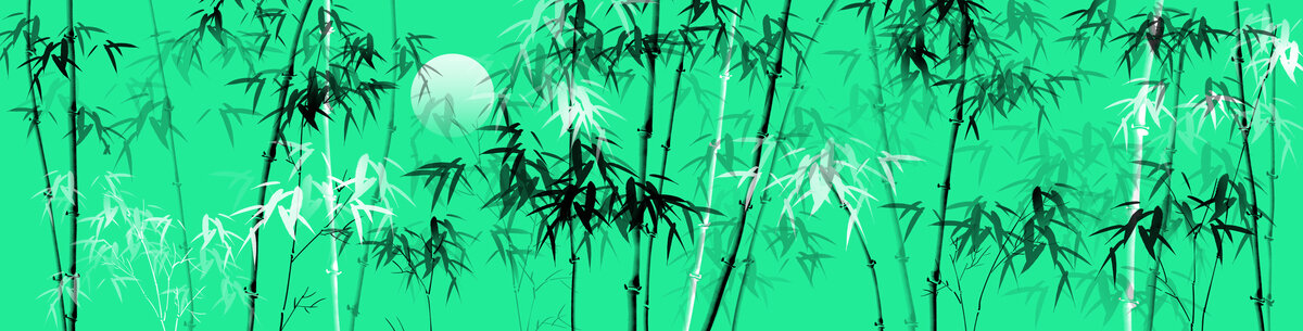 巨幅墨竹背景墻