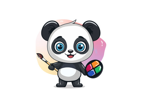 藝術(shù)卡通熊貓