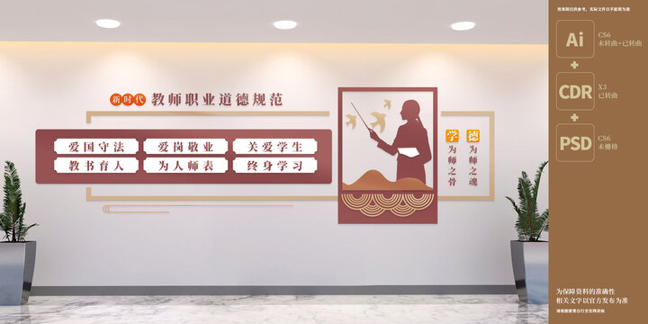 新時代教師職業(yè)道德規(guī)范文化墻