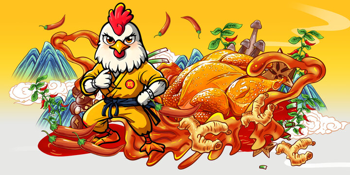 鹵雞插畫