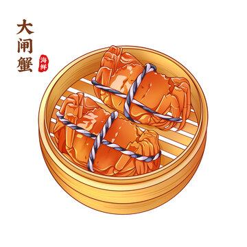 大閘蟹插畫