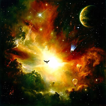宇宙星空裝飾畫(huà)