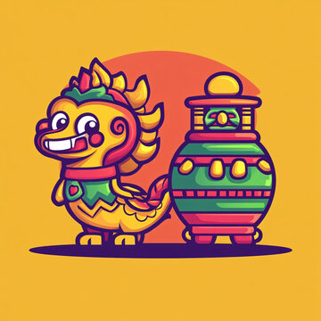 國(guó)潮龍龜吉祥物