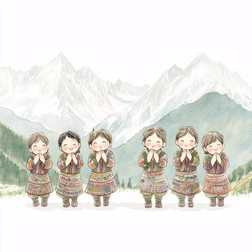 少數(shù)民族女孩