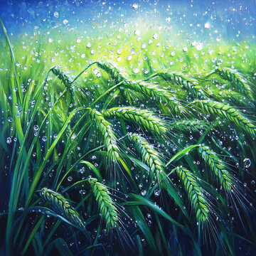 雨天麥子