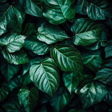 高清綠葉紋理背景