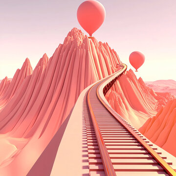 沙漠中鐵路