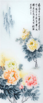 花開(kāi)富貴牡丹屏風(fēng)隔斷