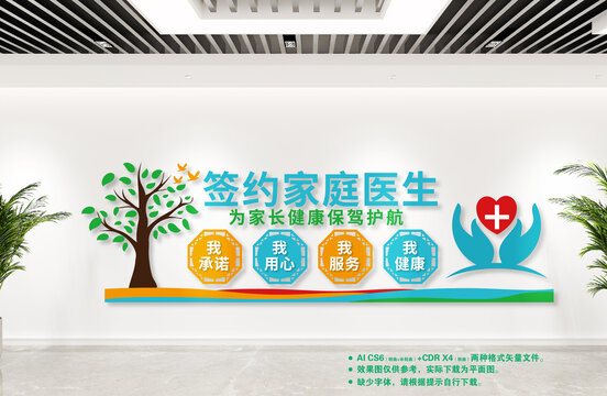 簽約家庭醫(yī)生服務(wù)文化墻