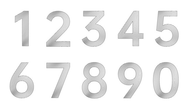 黑色線條數(shù)字