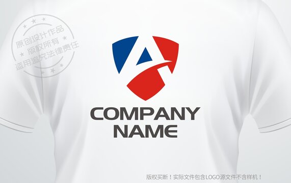 A字母logo安防公司標(biāo)志