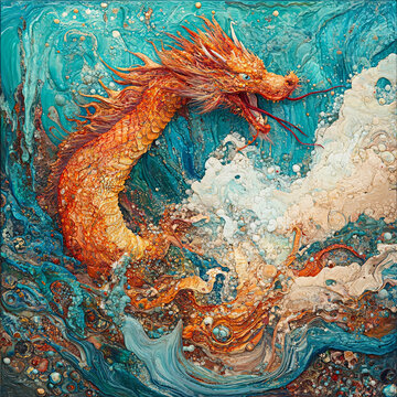 國潮風(fēng)蛟龍得水
