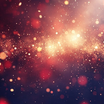 紅色夢(mèng)幻星光點(diǎn)背景