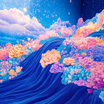 海水紋國潮