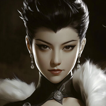 短發(fā)美女頭像