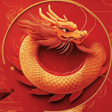龍年紅金漸變