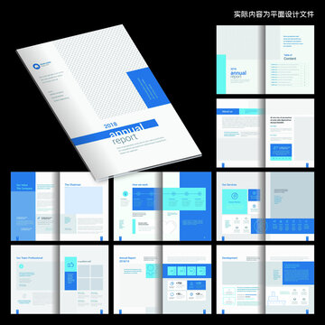 藍(lán)色企業(yè)畫(huà)冊(cè)ID設(shè)計(jì)模板