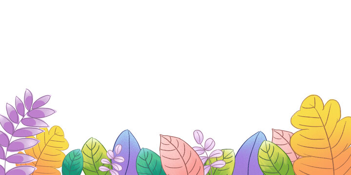 秋天樹葉插畫