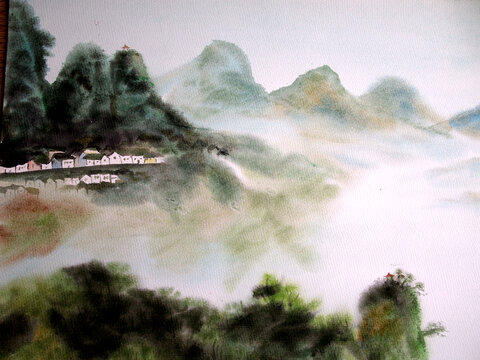 安徽休寧齊云山天街風(fēng)光