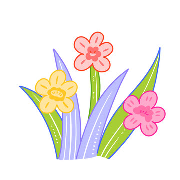 卡通小花