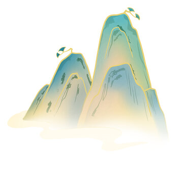手繪元素山