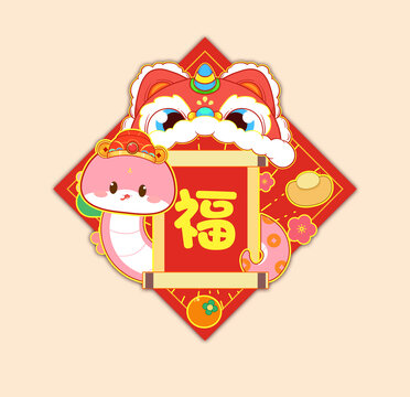 蛇年靜電貼掛件