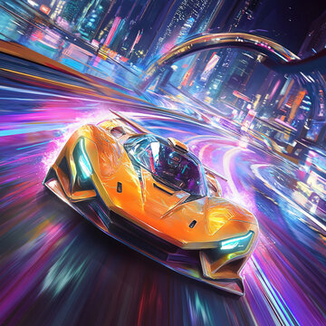 跑車線條飛馳電掣