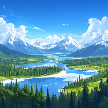 寬屏風(fēng)景畫