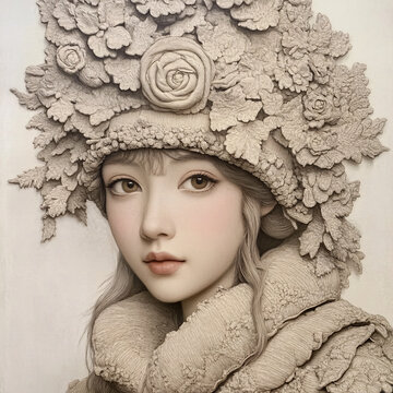 美麗的少女頭像