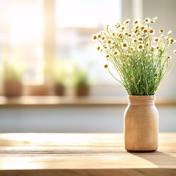 窗前陽(yáng)光下的小雛菊