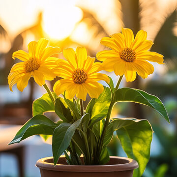 逆光家庭養(yǎng)花