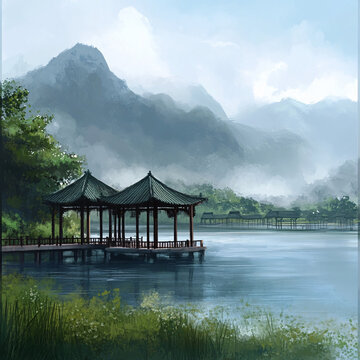 風(fēng)景厚涂