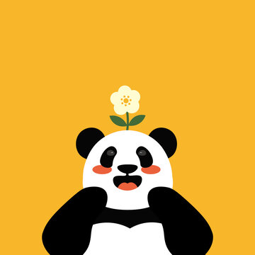大熊貓和小花花
