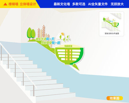 餐廳樓梯文化墻