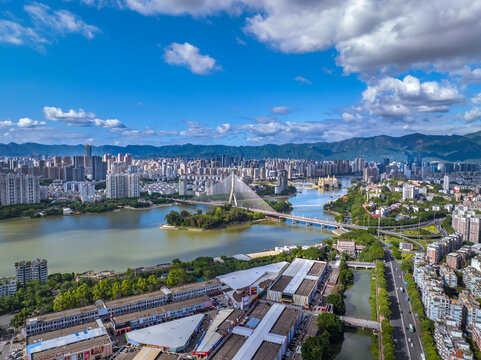 福州航拍俯瞰臺江全景圖2