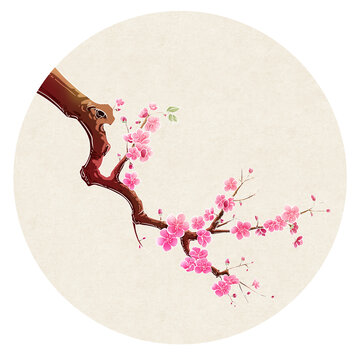 梅花國風(fēng)插畫