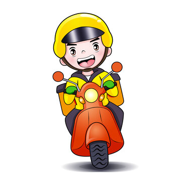 外賣小哥卡通